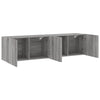 Grauer TV-Schrank zur Wandmontage Kincsnicom 80x30x41cm (2 Stück)