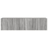 Grauer TV-Schrank zur Wandmontage Kincsnicom 80x30x41cm (2 Stück)