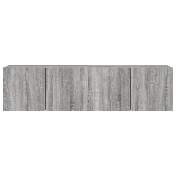 Grauer TV-Schrank zur Wandmontage Kincsnicom 80x30x41cm (2 Stück)