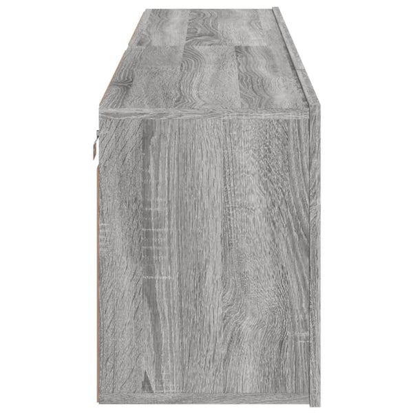 Grauer TV-Schrank zur Wandmontage Kincsnicom 80x30x41cm (2 Stück)