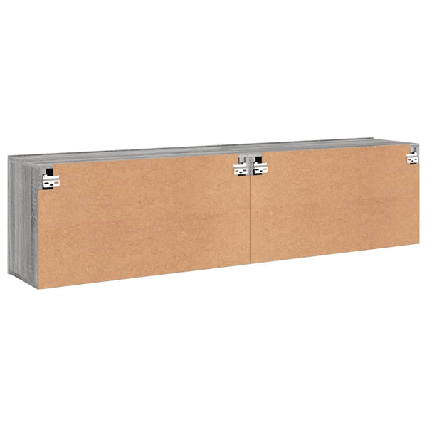 Grauer TV-Schrank zur Wandmontage Kincsnicom 80x30x41cm (2 Stück)