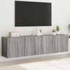 Grauer TV-Schrank zur Wandmontage Kincsnicom 80x30x41cm (2 Stück)