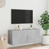Betoninharmaa tv-kaappi seinäkiinnitettävä Kincsnicom 100x30x41cm