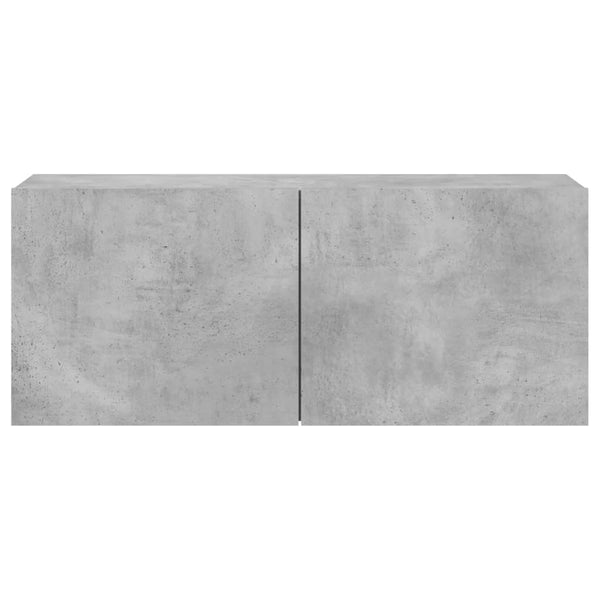 Betoninharmaa tv-kaappi seinäkiinnitettävä Kincsnicom 100x30x41cm