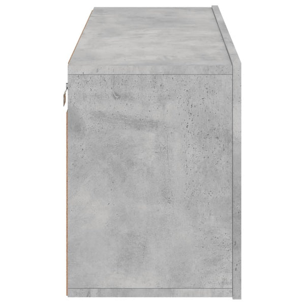 Betoninharmaa tv-kaappi seinäkiinnitettävä Kincsnicom 100x30x41cm