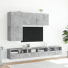 Betoninharmaa tv-kaappi seinäkiinnitettävä Kincsnicom 100x30x41cm