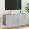 Betoninharmaa tv-kaappi seinäkiinnitettävä Kincsnicom 100x30x41cm