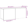 TV-Schrank Räuchereiche Kincsnicom 100x30x41cm (wandmontierbar)