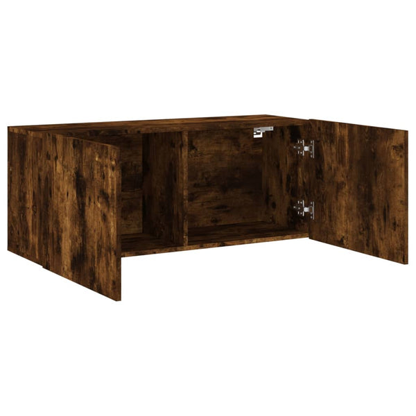 TV-Schrank Räuchereiche Kincsnicom 100x30x41cm (wandmontierbar)