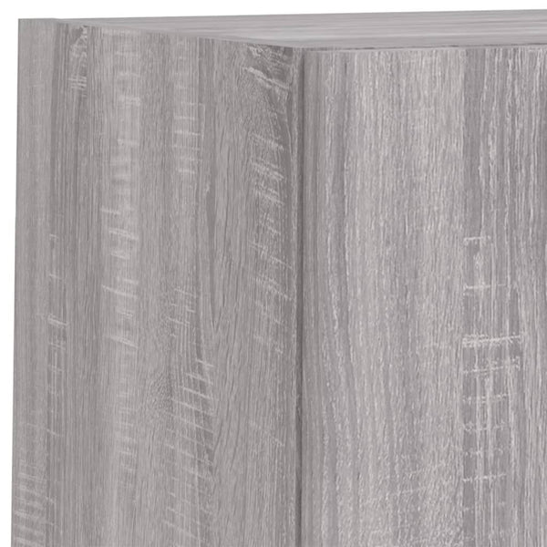 Grauer TV-Schrank Misu 30,5x30x60cm (mit LED-Beleuchtung Sonoma)