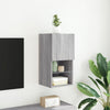 Grauer TV-Schrank Misu 30,5x30x60cm (mit LED-Beleuchtung Sonoma)