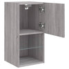 Grauer TV-Schrank Misu 30,5x30x60cm (mit LED-Beleuchtung Sonoma)