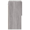 Grauer TV-Schrank Misu 30,5x30x60cm (mit LED-Beleuchtung Sonoma)