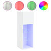 Weißer TV-Schrank mit LED-Beleuchtung Misu 30,5x30x90cm
