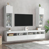Weißer TV-Schrank mit LED-Beleuchtung Misu 30,5x30x90cm