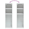 Weißer TV-Schrank mit LED-Beleuchtung Misu 30,5x30x102cm