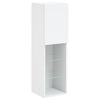 Weißer TV-Schrank mit LED-Beleuchtung Misu 30,5x30x102cm