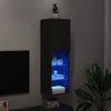 Schwarzes TV-Möbel Misu mit LED-Beleuchtung 30,5x30x102cm