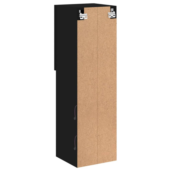 Schwarzes TV-Möbel Misu mit LED-Beleuchtung 30,5x30x102cm