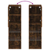 Räuchereiche TV-Schrank mit LED-Beleuchtung Misu 30,5x30x102cm