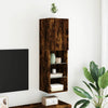 Räuchereiche TV-Schrank mit LED-Beleuchtung Misu 30,5x30x102cm
