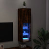 Räuchereiche TV-Schrank mit LED-Beleuchtung Misu 30,5x30x102cm