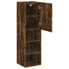 Räuchereiche TV-Schrank mit LED-Beleuchtung Misu 30,5x30x102cm