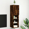 Räuchereiche TV-Schrank mit LED-Beleuchtung Misu 30,5x30x102cm