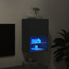 Musta tv-taso led-valoilla Misu 40,5x30x60cm