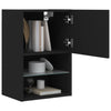 Musta tv-taso led-valoilla Misu 40,5x30x60cm