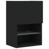 Musta tv-taso led-valoilla Misu 40,5x30x60cm