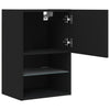 Musta tv-taso led-valoilla Misu 40,5x30x60cm