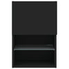Musta tv-taso led-valoilla Misu 40,5x30x60cm
