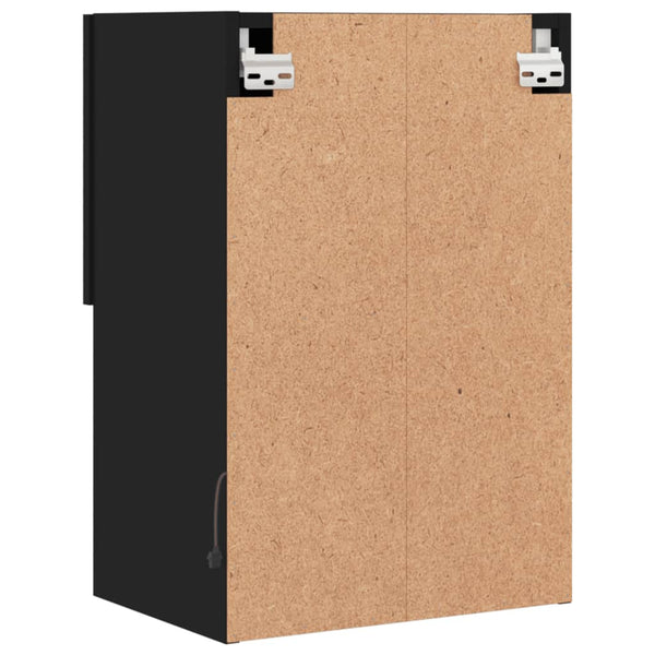 Musta tv-taso led-valoilla Misu 40,5x30x60cm