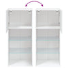 Weißer TV-Schrank mit LED-Beleuchtung Misu 40,5x30x90cm