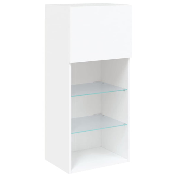 Weißer TV-Schrank mit LED-Beleuchtung Misu 40,5x30x90cm