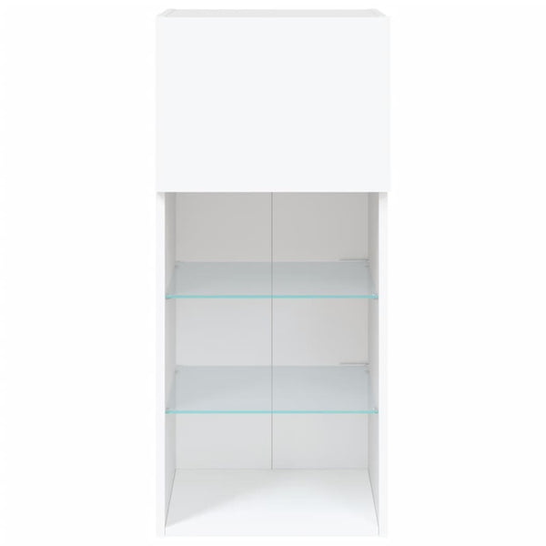 Weißer TV-Schrank mit LED-Beleuchtung Misu 40,5x30x90cm