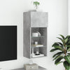 Betongrauer TV-Schrank mit LED-Beleuchtung Misu 40,5x30x90cm