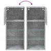 Betongrauer TV-Schrank mit LED-Beleuchtung Misu 40,5x30x90cm