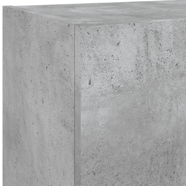 Betongrauer TV-Schrank mit LED-Beleuchtung Misu 40,5x30x90cm