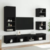Schwarzer TV-Schrank mit LED-Beleuchtung Misu 40,5x30x102cm