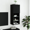 Schwarzer TV-Schrank mit LED-Beleuchtung Misu 40,5x30x102cm