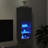 Schwarzer TV-Schrank mit LED-Beleuchtung Misu 40,5x30x102cm