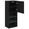 Schwarzer TV-Schrank mit LED-Beleuchtung Misu 40,5x30x102cm
