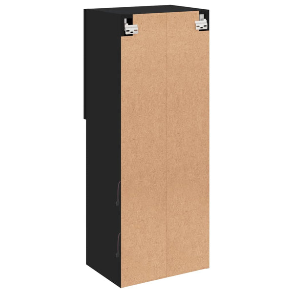Schwarzer TV-Schrank mit LED-Beleuchtung Misu 40,5x30x102cm
