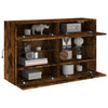 Räuchereiche TV-Wandschrank Francisqui 98,5x30x60,5cm (mit LED-Beleuchtung)
