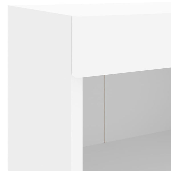 Weiße Nachttische mit LED-Beleuchtung zur Wandmontage Vladislava (2er-Set)