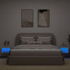 Weiße Nachttische mit LED-Beleuchtung zur Wandmontage Vladislava (2er-Set)