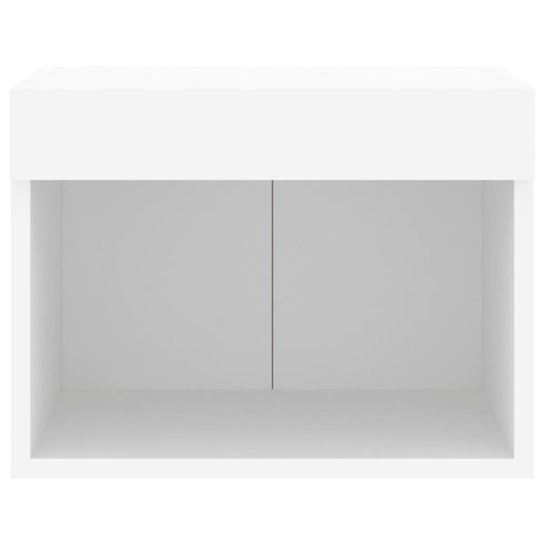 Weiße Nachttische mit LED-Beleuchtung zur Wandmontage Vladislava (2er-Set)