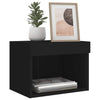 Schwarzer Nachttisch mit LED-Leuchten zur Wandmontage Vladislava